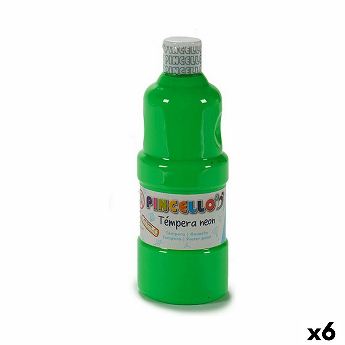Tempera Pincello Neon Roheline 400 ml (6 Ühikut)